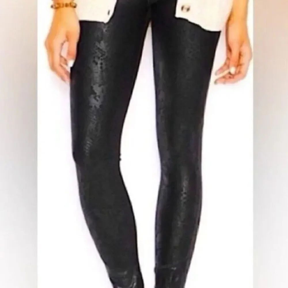 BCBGMaxzria Black Snake Skin Leggings - Size XS